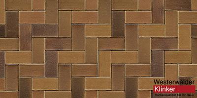 Тротуарная клинкерная брусчатка PK88S Lachsrot Spezial 200x100x52 Westerwalder Klinker